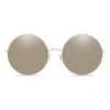 Dolce & Gabbana - Gold Plated Round Sunglasses - Silver Plated - Dolce & Gabbana Eyewear - Avvenice