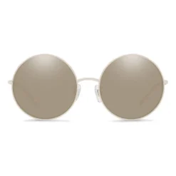 Dolce & Gabbana - Gold Plated Round Sunglasses - Silver Plated - Dolce & Gabbana Eyewear - Avvenice