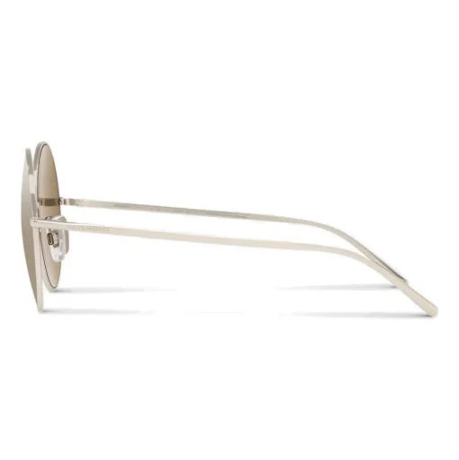 Dolce & Gabbana - Gold Plated Round Sunglasses - Silver Plated - Dolce & Gabbana Eyewear - Avvenice