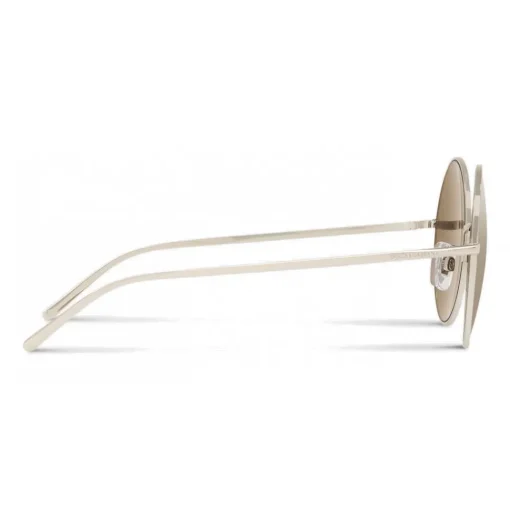 Dolce & Gabbana - Gold Plated Round Sunglasses - Silver Plated - Dolce & Gabbana Eyewear - Avvenice