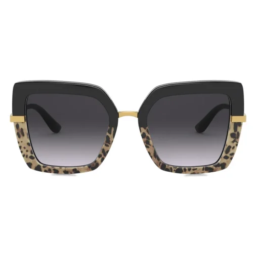 Dolce & Gabbana - Half Print Sunglasses - Black - Dolce & Gabbana Eyewear - Avvenice