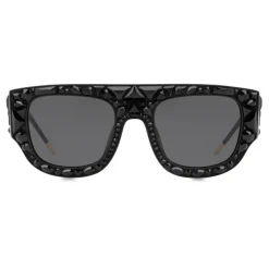 Dolce & Gabbana - King Domenico Sunglasses - Black with Black Crystals - Dolce & Gabbana Eyewear - Avvenice