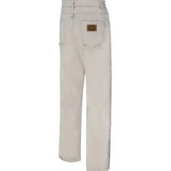 Dolce & Gabbana - Light Beige Cotton Frayed Trim Jeans - Dolce & Gabbana Exclusive Luxury Collection - Avvenice