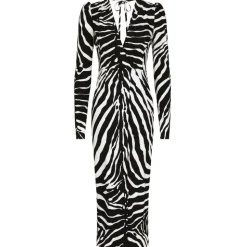 Dolce & Gabbana - Long Zebra Print Dress - Dolce & Gabbana Exclusive Luxury Collection - Avvenice