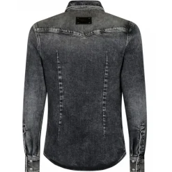 Dolce & Gabbana - Man Shirt Faded Denim Grey - Dolce & Gabbana Exclusive Luxury Collection - Avvenice