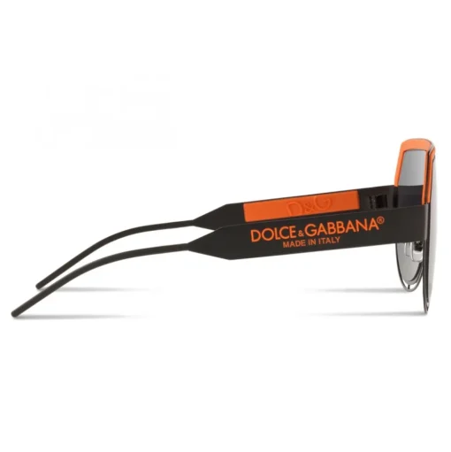Dolce & Gabbana - Mask Sunglasses DG Logo - Black Orange - Dolce & Gabbana Eyewear - Avvenice