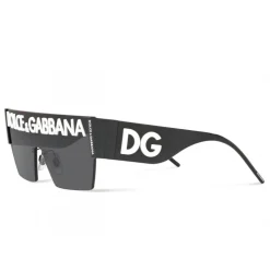 Dolce & Gabbana - Mask Sunglasses DG Logo - Black - Dolce & Gabbana Eyewear - Avvenice