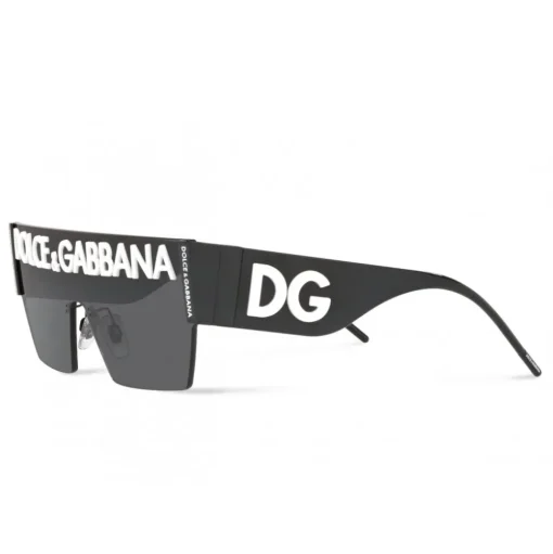 Dolce & Gabbana - Mask Sunglasses DG Logo - Black - Dolce & Gabbana Eyewear - Avvenice