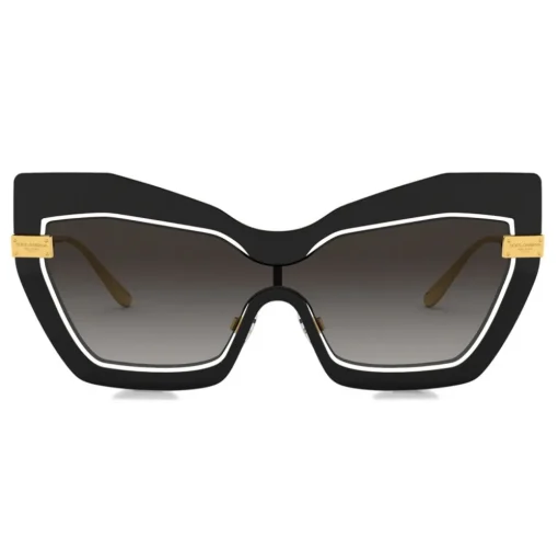Dolce & Gabbana - Mask Sunglasses Plaque Logo - Black - Dolce & Gabbana Eyewear - Avvenice