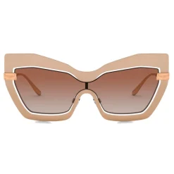 Dolce & Gabbana - Mask Sunglasses Plaque Logo - Matt Pink - Dolce & Gabbana Eyewear - Avvenice