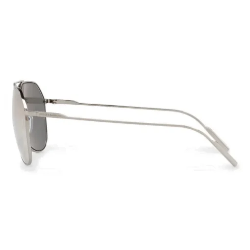 Dolce & Gabbana - Pilot Sunglasses in Gold Plated Metal - Plated Silver - Dolce & Gabbana Eyewear - Avvenice