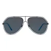 Dolce & Gabbana - Pilot Sunglasses with Metallic Profile - Shiny Blue - Dolce & Gabbana Eyewear - Avvenice