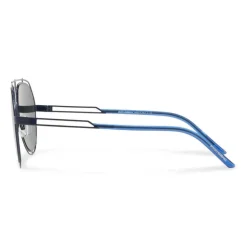 Dolce & Gabbana - Pilot Sunglasses with Metallic Profile - Shiny Blue - Dolce & Gabbana Eyewear - Avvenice