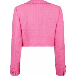 Dolce & Gabbana - Pink Short Raschel Tweed Jacket - Dolce & Gabbana Exclusive Luxury Collection - Avvenice