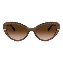 Dolce & Gabbana - Plisse Sunglasses - Brown - Dolce & Gabbana Eyewear - Avvenice