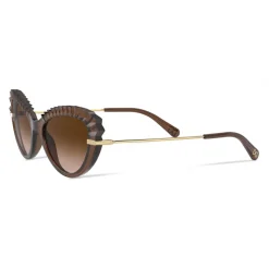 Dolce & Gabbana - Plisse Sunglasses - Brown - Dolce & Gabbana Eyewear - Avvenice