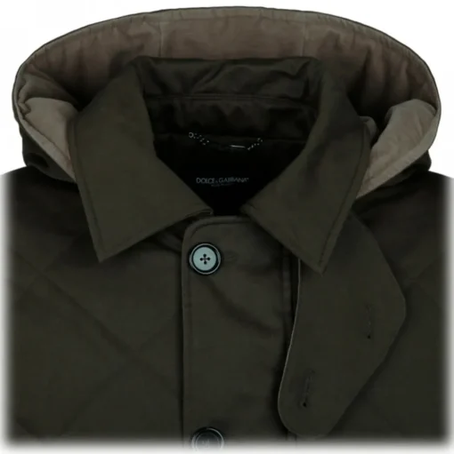 Dolce & Gabbana - Quilted High-Neck Jacket with Hood - Dolce & Gabbana Exclusive Luxury Collection - Avvenice