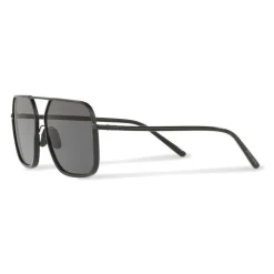 Dolce & Gabbana - Rectangular Sunglasses with Metal Bridge - Black Matt - Dolce & Gabbana Eyewear - Avvenice