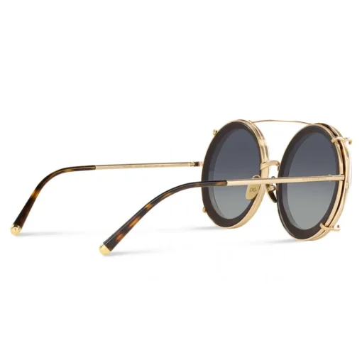 Dolce & Gabbana - Round Sunglasses Customize Your Eyes - Gold - Dolce & Gabbana Eyewear - Avvenice