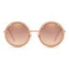 Dolce & Gabbana - Round Sunglasses with "Sacred Heart" Metal Profile - Rose Gold - Dolce & Gabbana Eyewear - Avvenice