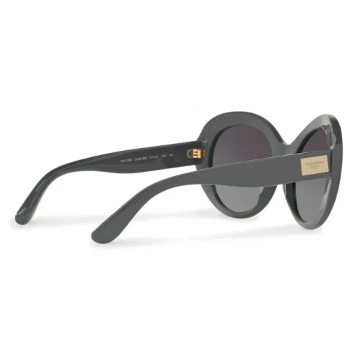 Dolce & Gabbana - Round Sunglasses in Acetate - Gray - Dolce & Gabbana Eyewear - Avvenice