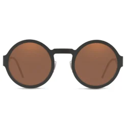 Dolce & Gabbana - Round Sunglasses with DG Logo - Black - Dolce & Gabbana Eyewear - Avvenice