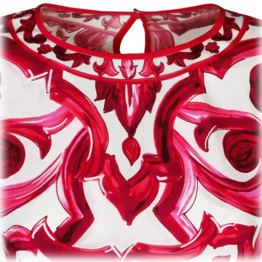 Dolce & Gabbana - Silk Majolica Print Blouse - Dolce & Gabbana Exclusive Luxury Collection - Avvenice