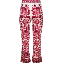 Dolce & Gabbana - Silk Majolica Print Trousers - Dolce & Gabbana Exclusive Luxury Collection - Avvenice