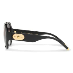 Dolce & Gabbana - Sunglasses in Nylon Fiber with Metal Plaque - Black - Dolce & Gabbana Eyewear - Avvenice