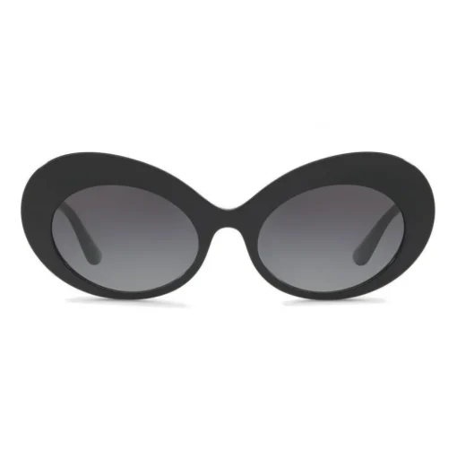 Dolce & Gabbana - Sunglasses Oval in Acetate - Black - Dolce & Gabbana Eyewear - Avvenice