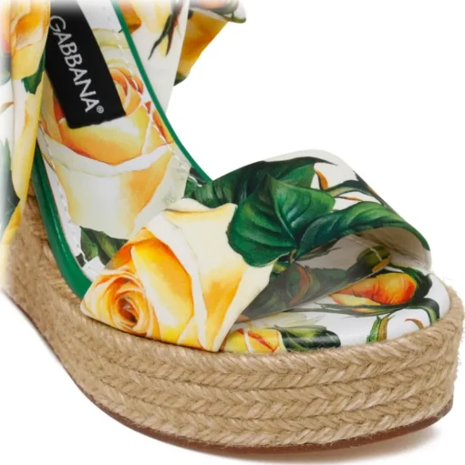 Dolce & Gabbana - Yellow Printed Sandals - Dolce & Gabbana Exclusive Luxury Collection - Avvenice