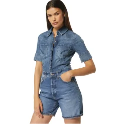 Dondup - Cotton Western Shirt - Blue - Shirt - Luxury Exclusive Collection - Avvenice