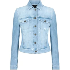 Dondup - Denim Jacket with Application Detail - Blue - Jacket - Luxury Exclusive Collection - Avvenice