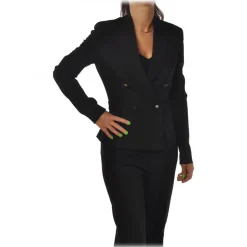 Dondup - Double-breasted Jacket with Various Buttons - Black - Jacket - Luxury Exclusive Collection - Avvenice