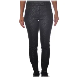 Dondup - Geometric Pattern Trousers - Black - Trousers - Luxury Exclusive Collection - Avvenice