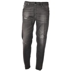 Dondup - Jeans Straight Leg with Stitched Tears - Gray - Trousers - Luxury Exclusive Collection - Avvenice