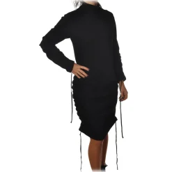 Dondup - Long-Sleeves Sheat Model Made of Mesh - Black - Dresses - Luxury Exclusive Collection - Avvenice