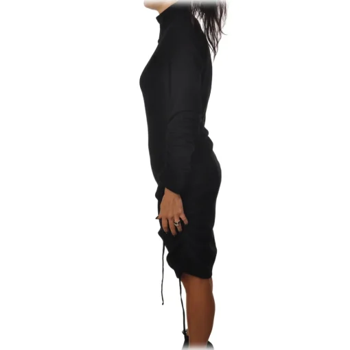 Dondup - Long-Sleeves Sheat Model Made of Mesh - Black - Dresses - Luxury Exclusive Collection - Avvenice