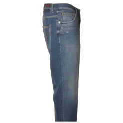 Dondup - Low Crotch Jeans Washed Denim Canvas - Dark Denim - Trousers - Luxury Exclusive Collection - Avvenice