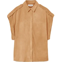 Dondup - Oversized Genuine Suede Shirt - Camel - Shirt - Luxury Exclusive Collection - Avvenice
