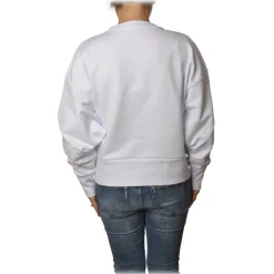 Dondup - Oversized Sweatshirt with Logo - White - Sweatshirt - Luxury Exclusive Collection - Avvenice
