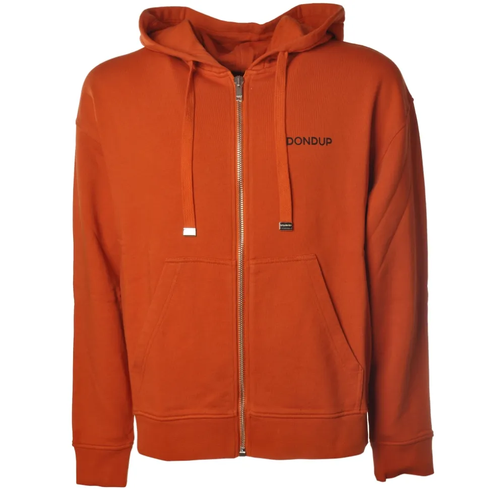 Dondup - Regular Sweatshirt with Hood - Orange - Sweatshirt - Luxury Exclusive Collection - Avvenice
