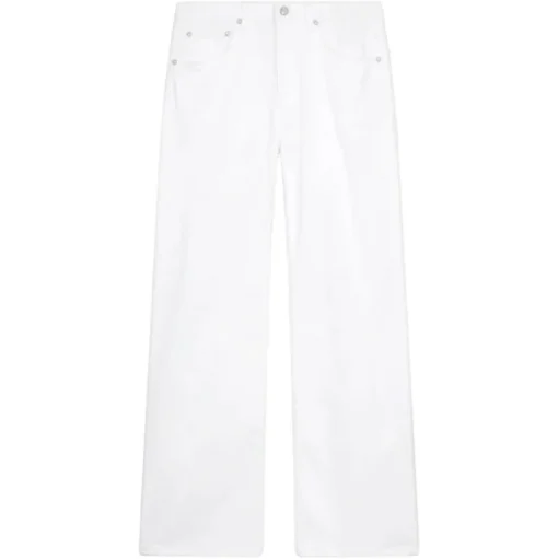 Dondup - Regular Waist Straight Leg Jeans - White - Trousers - Luxury Exclusive Collection - Avvenice
