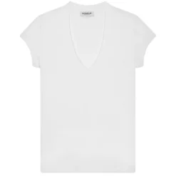Dondup - Slim V-Neck T-shirt - White - T-shirt - Luxury Exclusive Collection - Avvenice