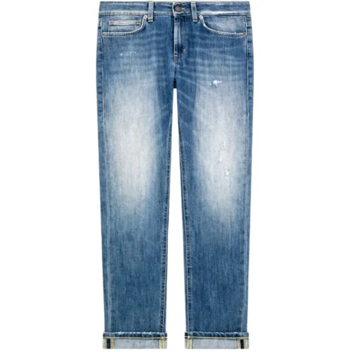 Dondup - Tapered Leg Stretch Jeans - Blue - Trousers - Luxury Exclusive Collection - Avvenice