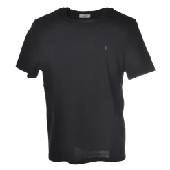 Dondup - T-shirt with Metal Logo - Blue - T-shirt - Luxury Exclusive Collection - Avvenice