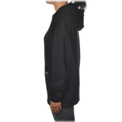 Elisabetta Franchi - Oversized Sweatshirt with Metal Buckles - Black - Sweatshirt - Made in Italy - Luxury Exclusive Collection - Avvenice