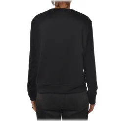 Elisabetta Franchi - Oversize Sweatshirt in Cotton - Black - Sweatshirt - Made in Italy - Luxury Exclusive Collection - Avvenice