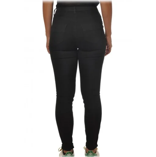 Elisabetta Franchi - Trousers with Gold-Colored Metal Chain - Black - Trousers - Made in Italy - Luxury Exclusive Collection - Avvenice