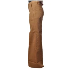 Elisabetta Franchi - Wide Leg Trousers with Chain - Camel - Trousers - Made in Italy - Luxury Exclusive Collection - Avvenice